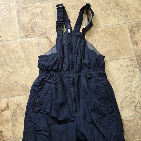 Lands' End Navy Blue Snow Bib Overalls Snow Suit Unisex Youth Size 10 - Picture 3 of 9